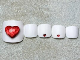 冬のハートネイル