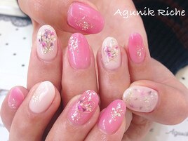 【押し花ネイル】