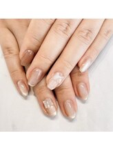 エクラ(eclat)/マグネットネイル+蝶々パーツ