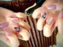 ヌル ネイル 堀江(NURU NAIL HORIE)/大人ハワイマグネットネイル☆
