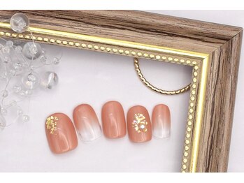 プリッシュ 上野店(prish)/5000円　シンプルネイル　金箔