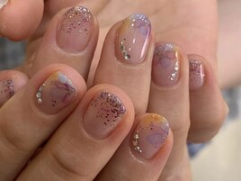 水彩画ネイル