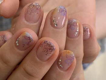 水彩画ネイル