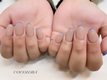 ココロバ ネイルアンドビューティーサロン(COCOLOBA)/ベージュ×細フレンチ♪