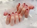 ボルドーフレンチネイル