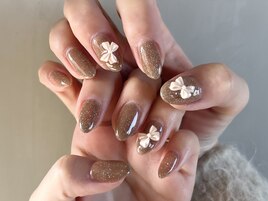 フラッシュ★リボンジェルネイル