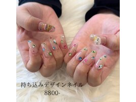 カラフルストーンネイル