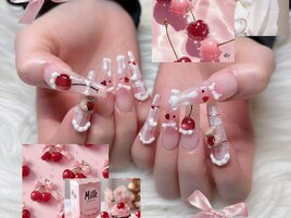 さくらんぼホイップネイル