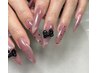 【卒業式やイベントネイルにも★】長さ出し＋4本アート　￥12100