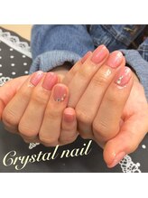クリスタルネイル ゆめタウン博多店(CRYSTAL NAIL)/ピンクワンカラーネイル