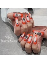 ネオ(NEO)/オレンジオーラネイル