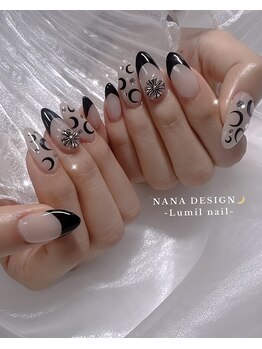 ルミール ネイル(Lumil nail)/黒フレンチネイル