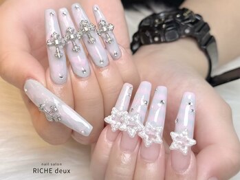 リッシュ ドゥ(RICHE deux)/ピンク×グレー