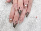 バレンタインネイル