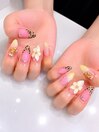 【3Dアート】お花×豹柄×キティ
