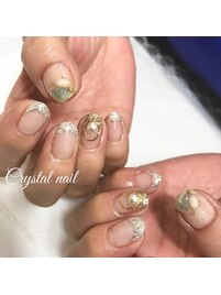 ラメフレンチネイル