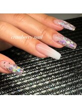 クランベリーネイル 代官山 恵比寿(cranberry nail)/ラメグラスカルプネイル