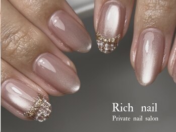 リッチネイル(Rich nail)/マグネット+アート