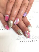 ネイルサロン アンジェリカ(Angelica)/No.32 手書きフラワーアート