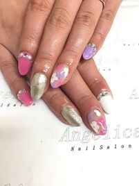 No.32 手書きフラワーアート