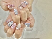 フリースタイル(Free Style)/☆夢カワパールリボンネイル☆