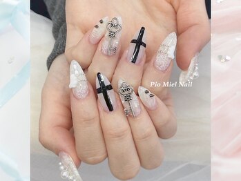 ホワイトレース×クロスネイル