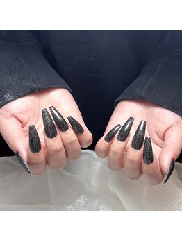 キラキラフラッシュネイル