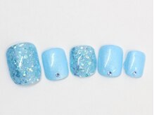 ネイルサロンセレーネ(Selene)/ブルー　フットネイル