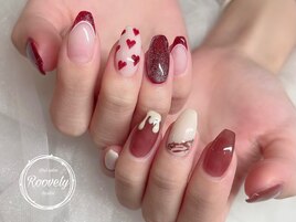 バレンタインネイル