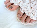 大人の春フットネイル