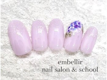 アンベリール ネイルサロンアンドスクール(embellir)/紫陽花ネイル