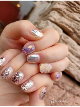 フラワーネイル 古河店(Fleur nail)/お任せネイルぷくぷくフラワー