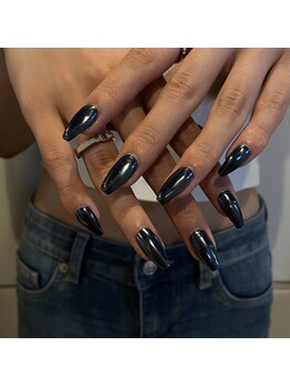 Mネイルアンドカフェ シェレステ/Blue mirror