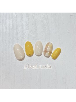 シンプルチェクネイル