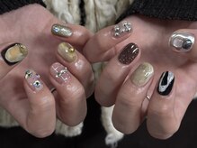 ブランシェール(blancher)/omakase design　奥行きネイル