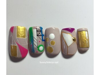 サニーサイドアップ ネイル(Sunny SideUp nail)/retro pop 現代アート