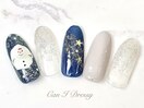 雪だるまネイル￥9000