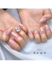 シンプルパーツネイル