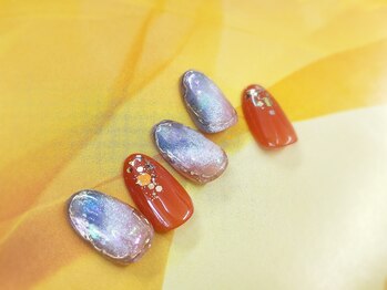ネイルサロン シェル(Nail Salon SHELL)/ニュアンスネイル×テラコッタ