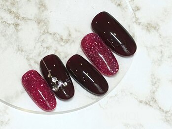 ネイルサロン マリキータ(MARIQUITA)/ボルドー/フラッシュ/色替えOK