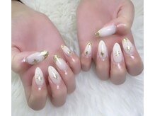 ハラ(Hara)/ベースホワイト　ゴールドミラー