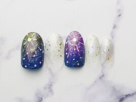 夜空花火ネイル全員￥8500