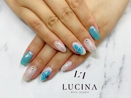 C-291 夏色フラワーネイル