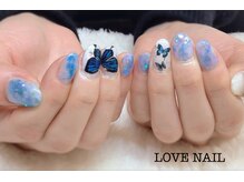 ラブネイル(LOVE NAIL)/蝶々ネイル