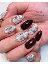 シュシュ(Chou chou)/雪が降ってきたようなツイード