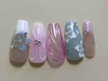 ジェミーネイル シンジュク(Jemiy nail shinjuku)/夏ハイビスカス花¥9480