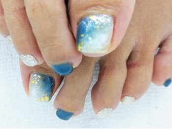 エムネイル(M Nail)/フット・ニュアンスネイルBlue