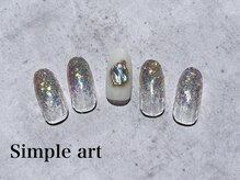 アール(R)/定額　キラキラシェルネイル