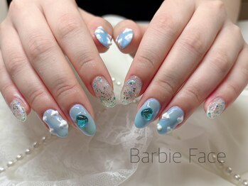 バービーフェイス 恵比寿(Barbie Face)/雲ネイル2