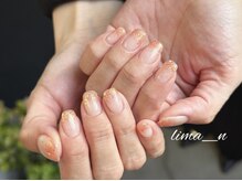 リマネイル(lima nail)/オレンジラメグラ